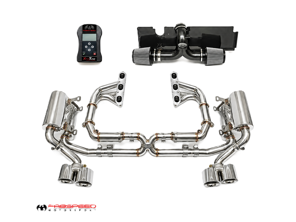 Fabspeed RACE Exhaust Performance Package WITH ECU Upgrade, Polished Stainless Steel Tips. Porsche 997 Carrera 3.8L (2005-2008) - 99711121202, 99711121203, 99711123202, 99711123203, 99711121102, 99711121103, 99711123102, 99711123103, 99711303302, 99711303304, 99711303305, 99711303306, 99711303500, 99711303501, 99711303503, 99711303504, 99711303505, 99711303402, 99711303404, 99711303405, 99711303406, 99711303600, 99711303601, 99711303603, 99711303604, 99711303605, 99711110401, 99711110301 - FS.POR.997.SHDR, FS.POR.997.COMPAI, FS.POR.997.CBX, FS.POR.997S.MAXP, FS.POR.997.ET